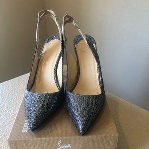Christian Louboutin Glitter Sling Heel 85mm 42